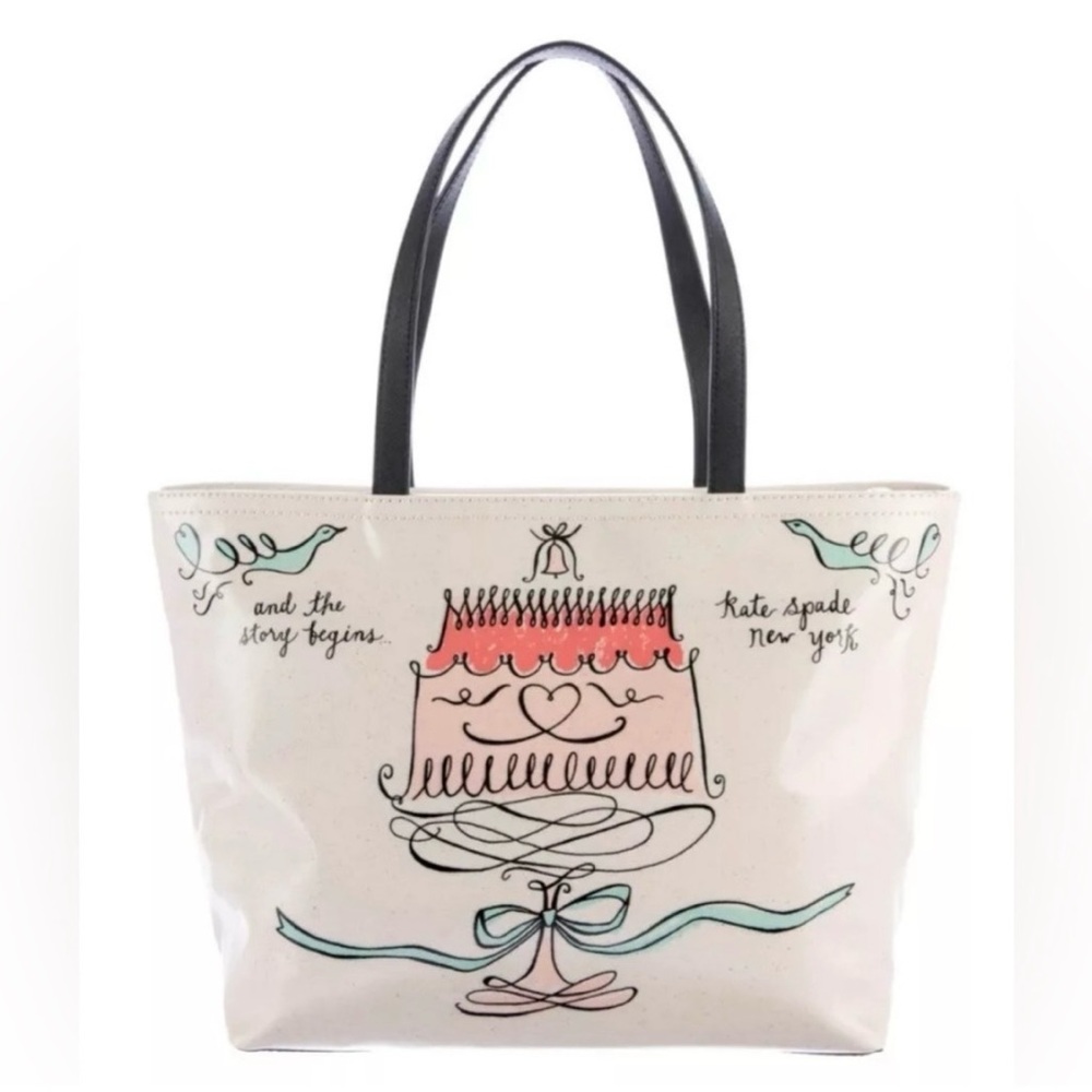kate spade The Wedding Tote with Original Storybook Lining Extremely Rare